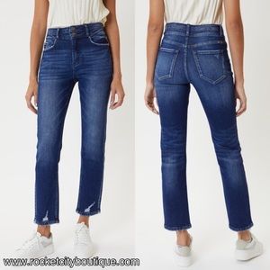 🆕 Kancan Dark Jeans Double Button High Rise Dark Wash